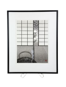 Sano, "Falling Snowflakes," 2011, Woodblock.