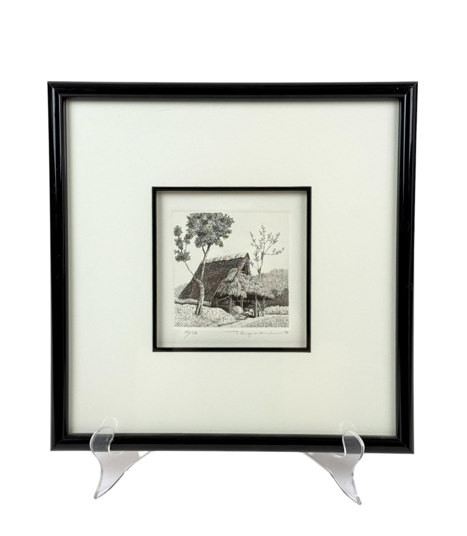 Ryohei, "Field's Hut," 1994, Etching. (1 of 5)