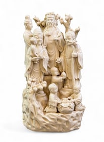 Chinese Blanc-de-Chine figural group, 20th c.