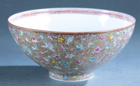 Chinese Millefleur porcelain bowl.