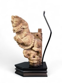 Chinese wood carving of dragon.