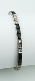 Platinum Sapphire & Diamond Bracelet.
