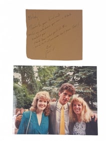 JFK Jr Autograph Note Signed w/ Unpublished Photo.