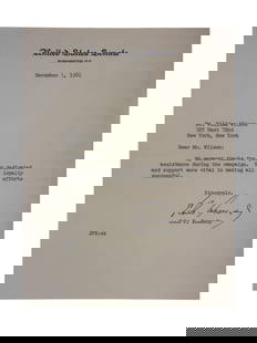 John F. Kennedy 1960 TLS as Senator.: [Autographs] John F. Kennedy Typed Letter signed (TLS) as Senator to William Wilson, thanking him for his support during the1960 Presidential campaign.
