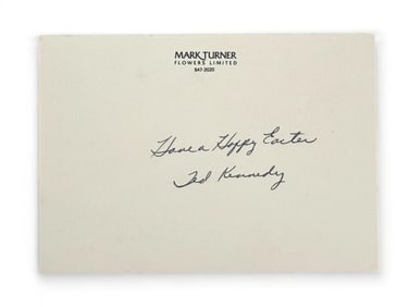 Have a Happy Easter Ted Kennedy. Floral Card.