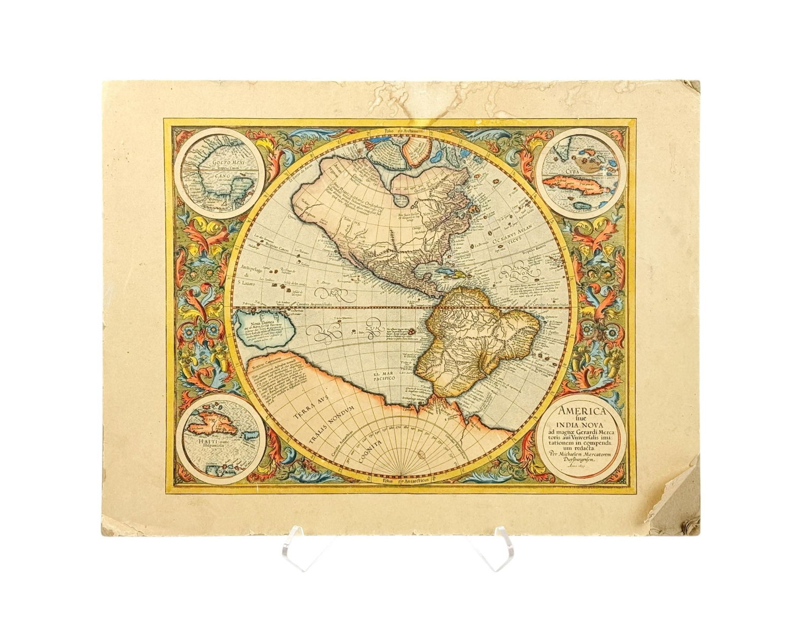 Facsimile of  America sive India Nova. (1 of 4)