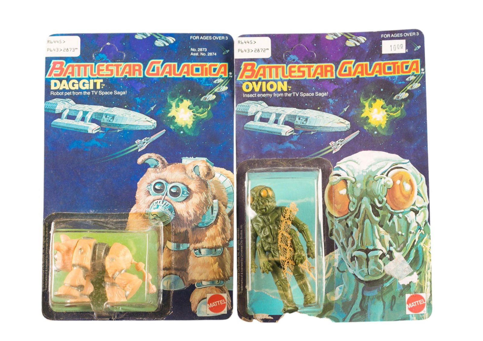 1978 Mattel Battlestar Galatica figures on card (1 of 3)