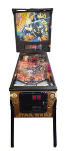 1997 Sega Star Wars Trilogy pinball machine: A Sega Pinball, Inc. 10the Anniversary "The Star Wars Trilogy Special Edition" pinball machine. Manufacture date: March 77, 1997. Serial:137818. Features 2 flippers, 4 pop bumpers, 2 slingshots, 4-ban