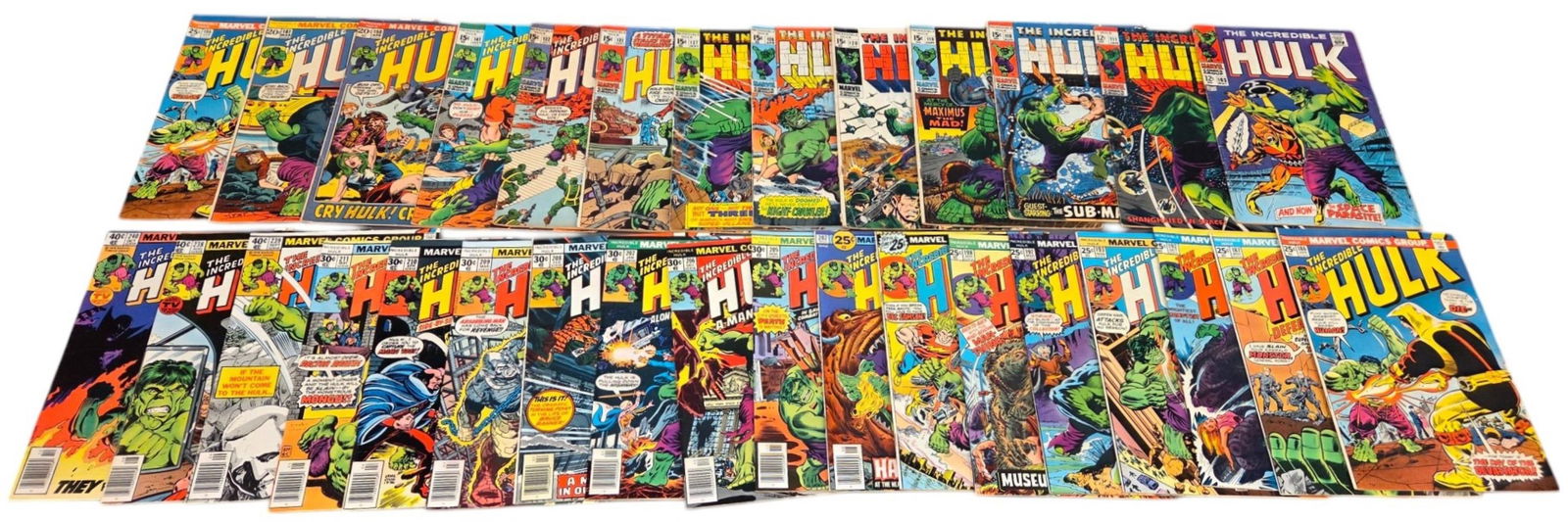 31 Marvel The Incredible Hulk (1976-79) comics (1 of 5)