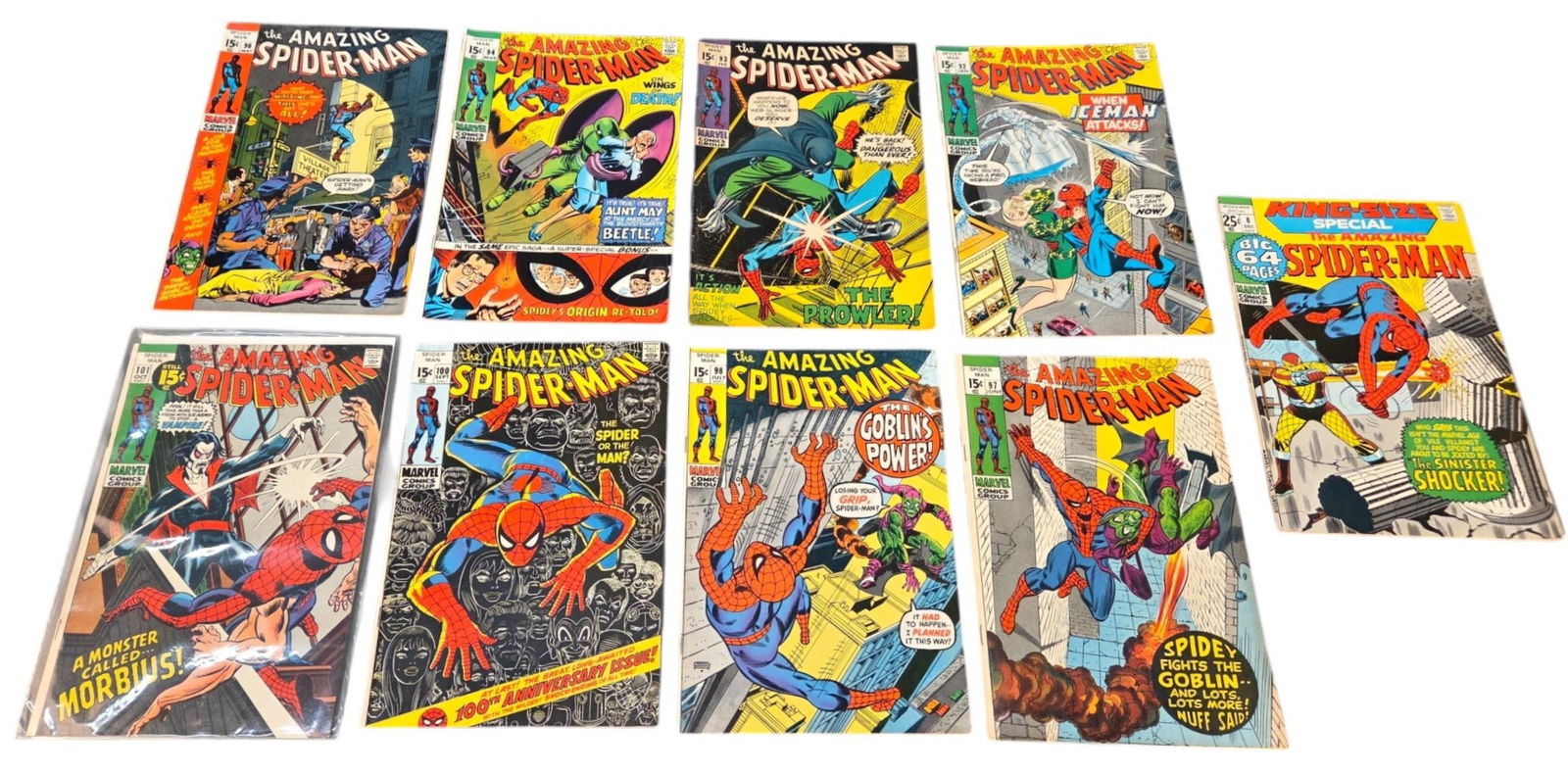 9 Marvel The Amazing Spider-Man (1971) comics (1 of 6)