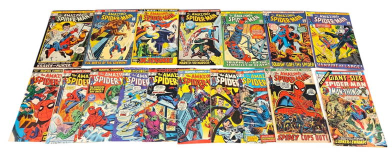 17 Marvel The Amazing Spider-Man (1971-75) comics: A group of seventeen Bronze Age Marvel Comics "The Amazing Spider-Man" comics. Including #102 (1971), #106 (1972), #107 (1972), #108 (1972), #109 (1972), #110 (1972), #111 (1972), #112 (1972), #130 (1