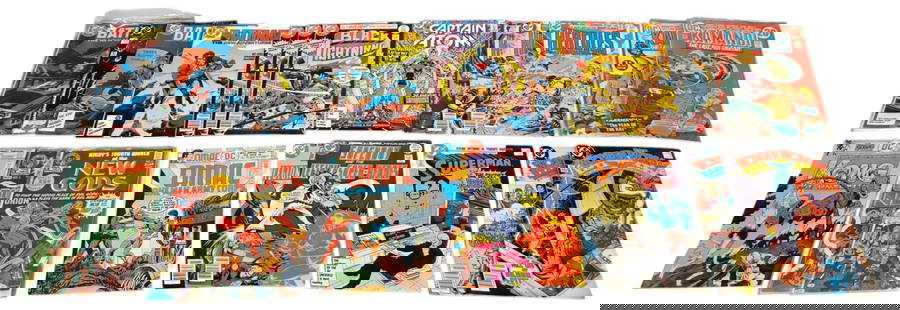 32 DC Silver and Bronze Age comics: A group of thirty-two Silver and Bronze Age DC comics. Including Batman #402 (1986), Batman #408 (1987), #410 (1987), #437 (1989), Three Black Lightning #1 (1977), Captain Atom #1 (1987), Hercules Unb