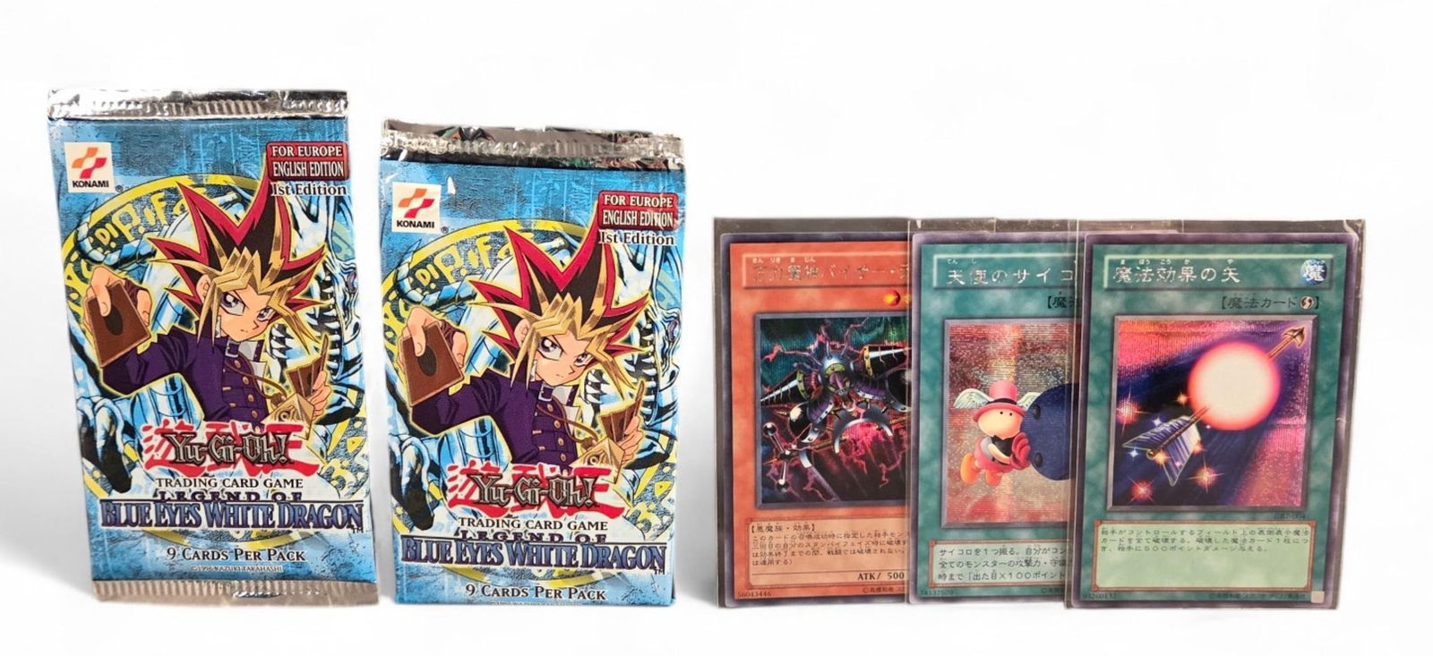 Yu-Gi-Oh! LOB 1st Edition sealed Booster and cards (1 of 3)