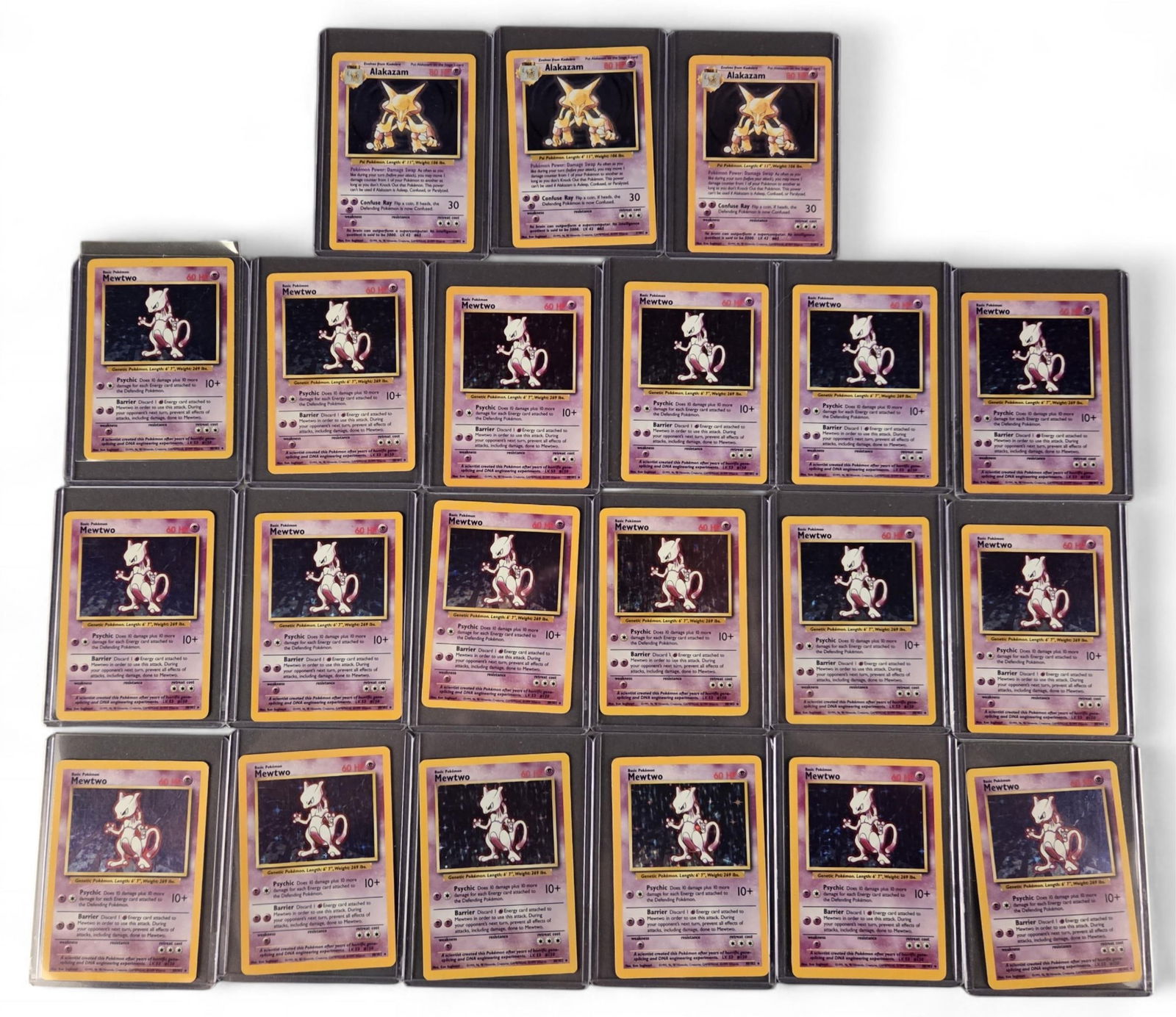 21 PTCG Base Set [Ultd] holo Alakazam & Mewtwo (1 of 8)