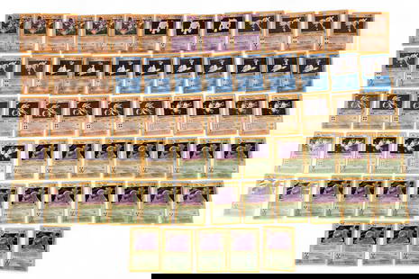 65 PTCG Fossil [Ultd] holo cards: A group of sixty five Pokemon TCG Fossil [Unlimited] holofoil cards. Including five Aerodactyl #1, three Hypno #8, seven Hitmonlee #7, nine Lapras #10, eight Kabutops #9, nine Magneton #11, and twenty