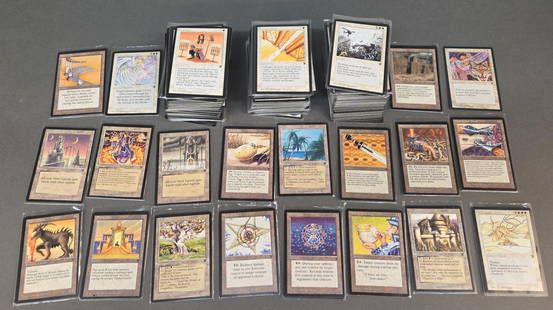 500 MTG Legends White & Artifacts cards: A group of Magic: The Gathering Legends Expansion Set white & artifacts cards. Approximately 500 cards. Including four Adventurers' Guildhouse, three Alchor's Tomb, Akron Legionnaire, four Arena of th