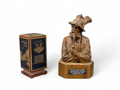 2 Awards presented to Lt. Gen. James R. Brown,: A group of two awards presented to Lt. Gen. James R. Brown, USAF. ++ Service and contributions for the Tactical Air Command, September 1986 to July 1988, 6" x 3". ++ Support from the NATO School,