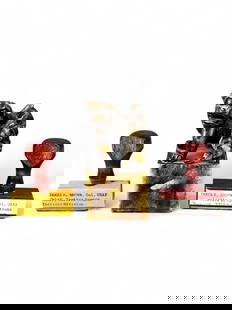 Stone seal and 2 stamps.: A stone seal and two stamps from Lt. General Brown. ++ Foo dog seal with initials JRB and Chinese characters. 4" x 2". ++ Office stamp with James R Brown as Chief of Tactics Branch. Office stamp with