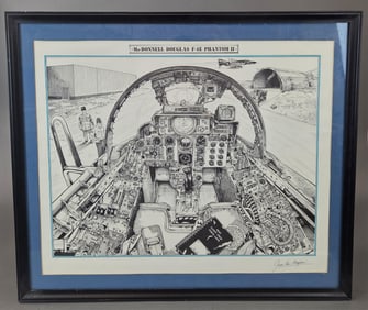 Gen. Brown Jean-Luc Beghin F-4E cockpit print.