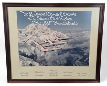 Gen. Brown signed USAF Thunderbirds photograph.