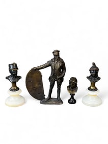 4 Figural sculptures.