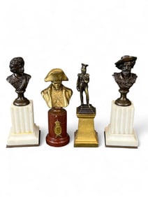 4 Bronze figural sculptures, 19th-20th c.