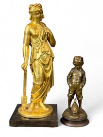 2 Bronze sculptures.