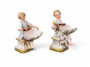 2 Meissen seasons spice bowls.