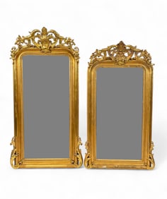 2 Gilt mirrors.