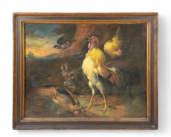F. Vernet, Triumphant Rooster, Pastel.