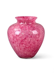 Steuben pink Cluthra vase.