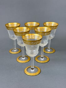 6 St. Louis "Thistle" water goblets.