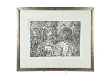 Orosz, "Durer in the Forest," 1988, Etching.
