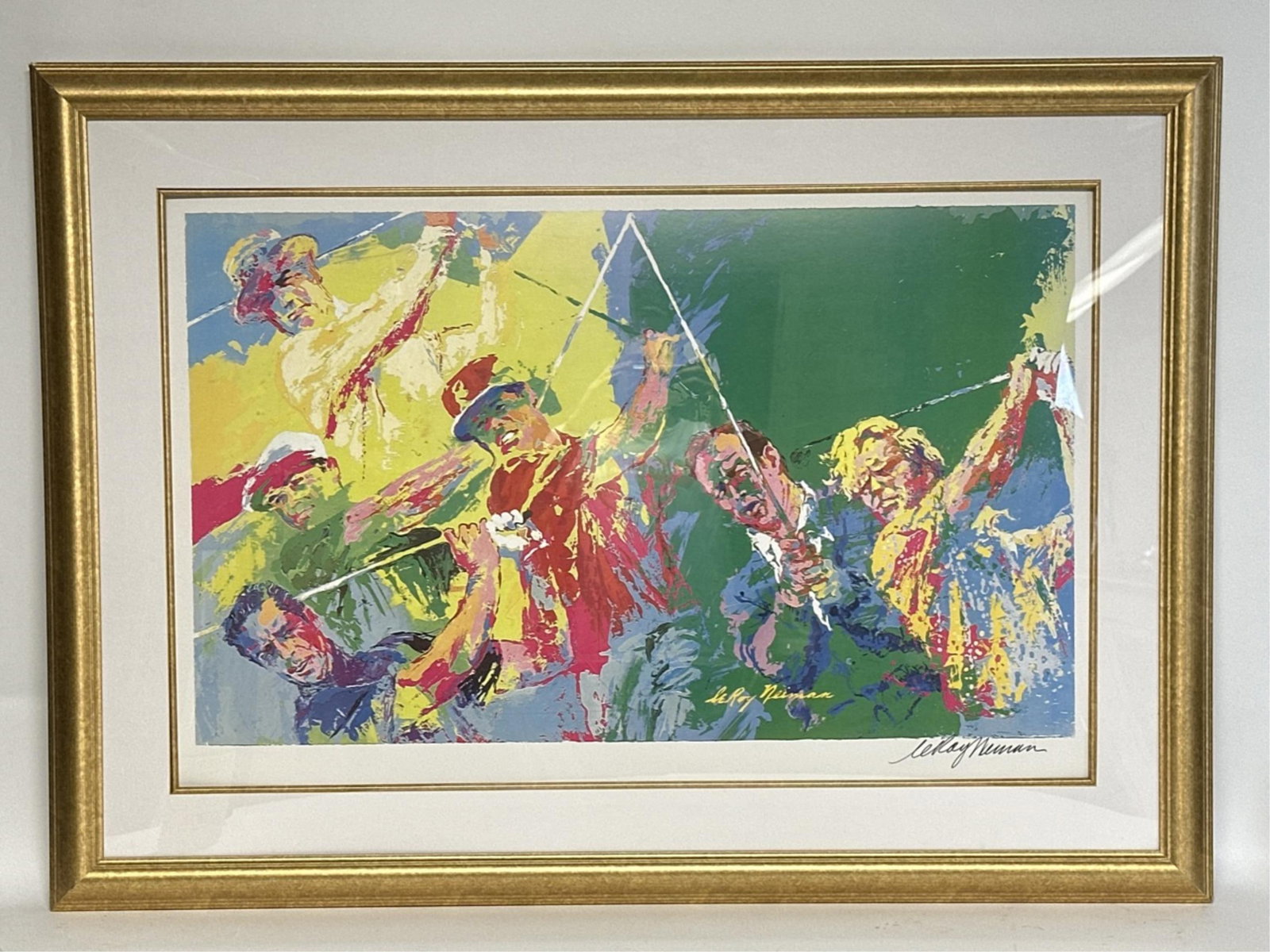 LeRoy Neiman, "Golf Champions," serigraph: Neiman, LeRoy (American, 1921-2012) "Golf Champions." Serigraph. Signed. 42 1/4" x 30 1/2"