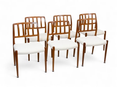 6 Niels Otto Moller Model 83 Dining chairs.