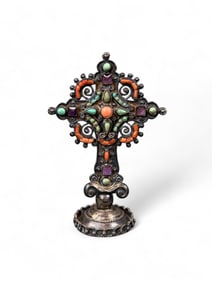 Poulat, Jeweled silver cross.