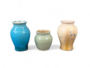 3 Pisgah Forest vases.