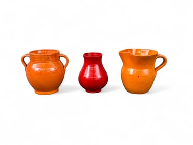 3 Jugtown ware pieces.