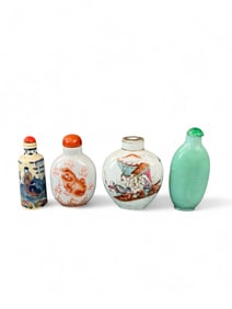 4 Snuff bottles.
