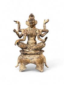 Thai bronze figure of Vishnu.