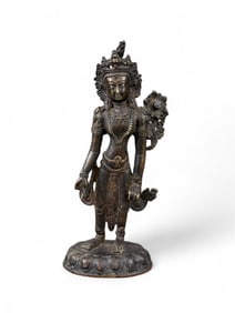 Avalokitesvara bronze figure.
