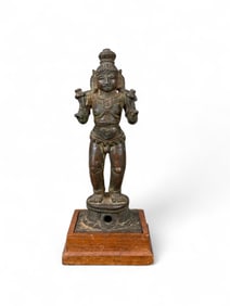 Bronze figure of Vishnu.