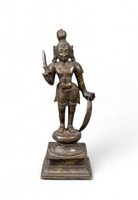 Bronze figure of Vishnu.