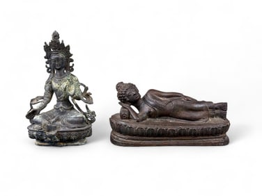 2 South Asian bronze deities.
