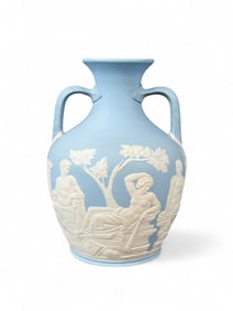 Wedgwood Jasperware 10" pale blue Portland Vase.
