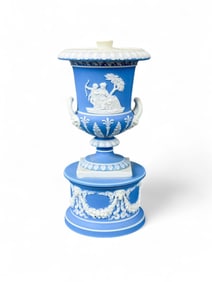 Wedgwood Jasperware urn.