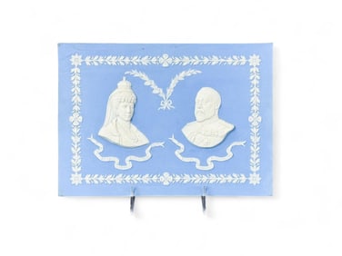 Wedgwood plaque, King Edward VII & Queen Alexandra