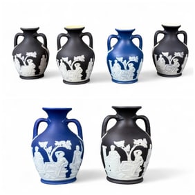 6 Wedgwood Portland vases, 1892-1908.