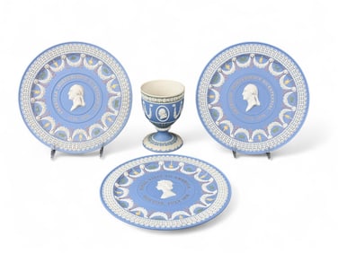 Wedgwood American Bicentennial 3 plates and goblet