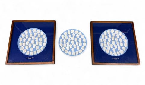 3 Wedgwood Jasperware 1976 Presidents plates.